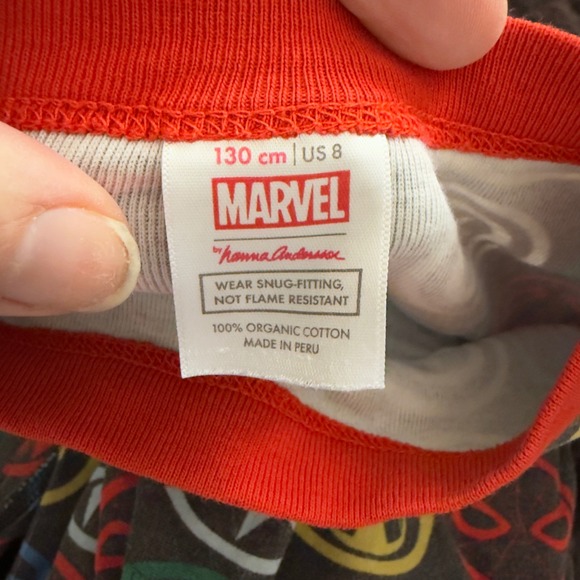 Hanna Andersson Pajama Bundle Boys Size 8 Marvel + Dino + Striped Organic Cotton - Picture 5 of 7